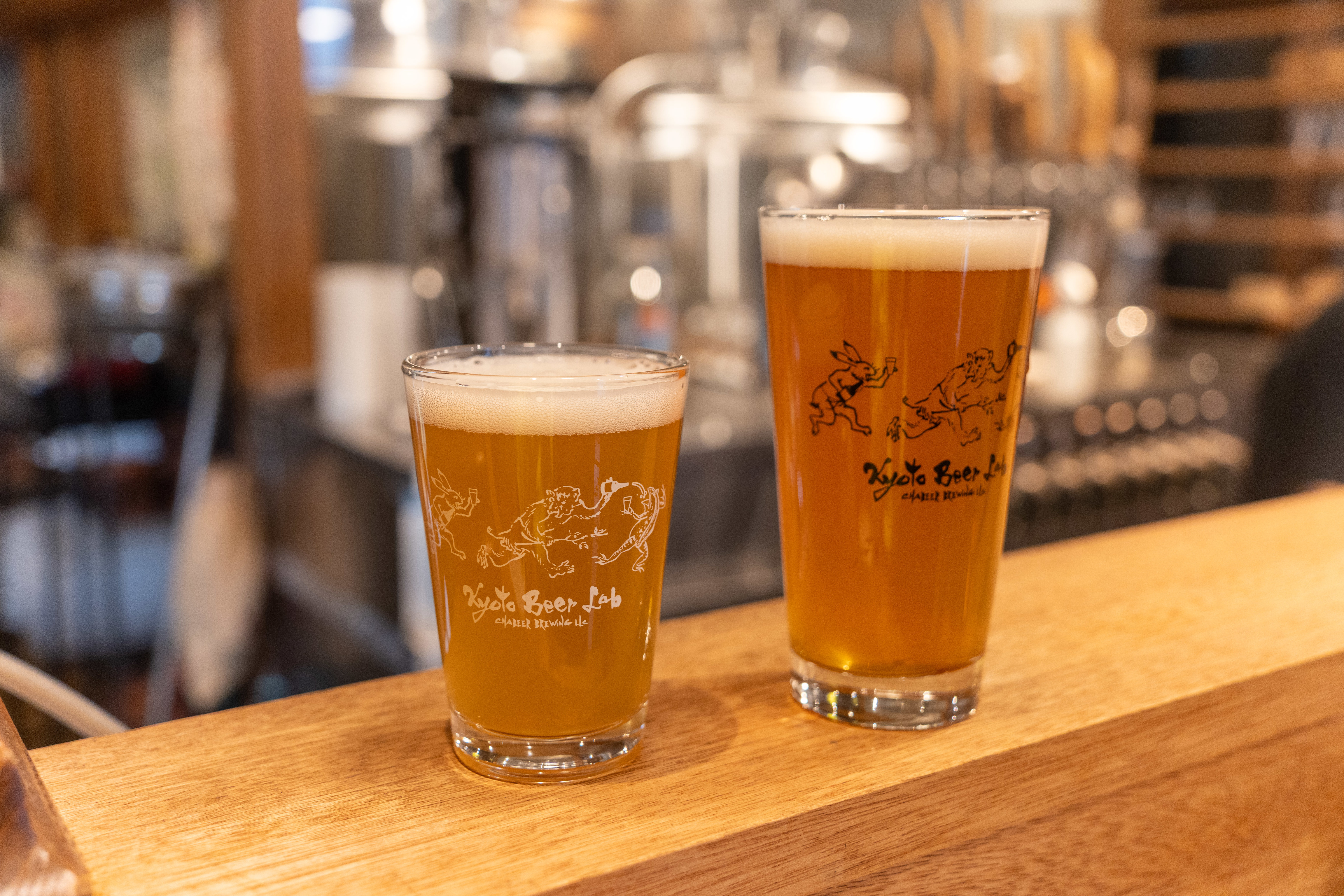 旅の無事を祝うビール